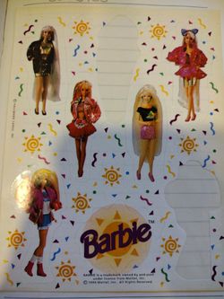 Vintage Barbie Stickers From The 90s!