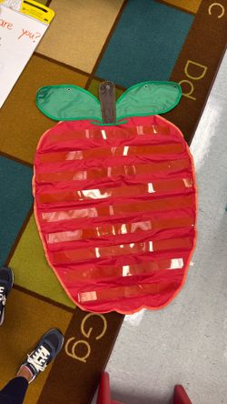 Classroom Organizer Apple Pocket Chart Sentence Builder