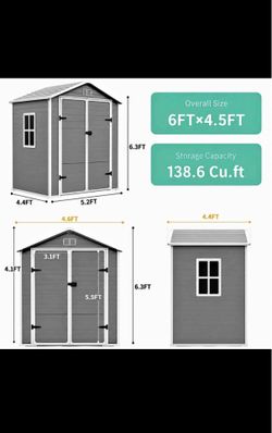 Brand New Outdoor Storage Shed — 6ft x 4.5ft