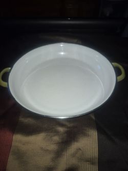 New Vtg 70's Flower Power green frying pan
