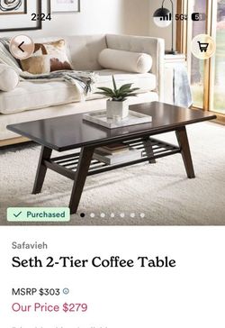 Safavieh Seth 2W-Tier Coffee Table
