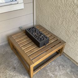 Floor table with small fire pit
