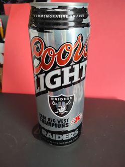 COORS LIGHT 24oz RAIDERS CAN