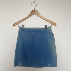 Tulip denim mini skirt