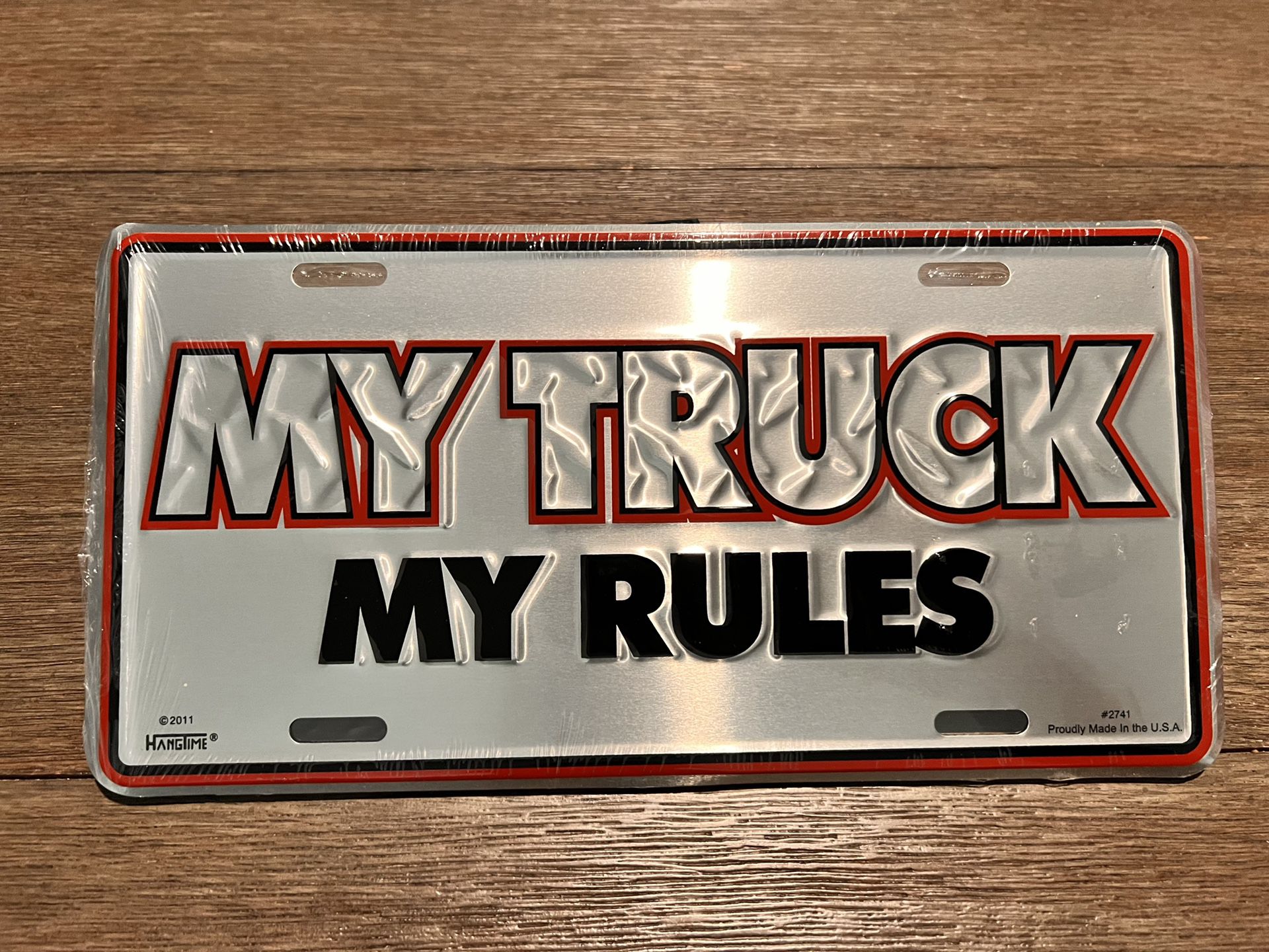 My Truck My Rules, Car, Truck & Trailer License Plate Decor 