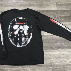 Men’s Jason Vorhees Friday The 13th Long Sleeve Shirt Large 