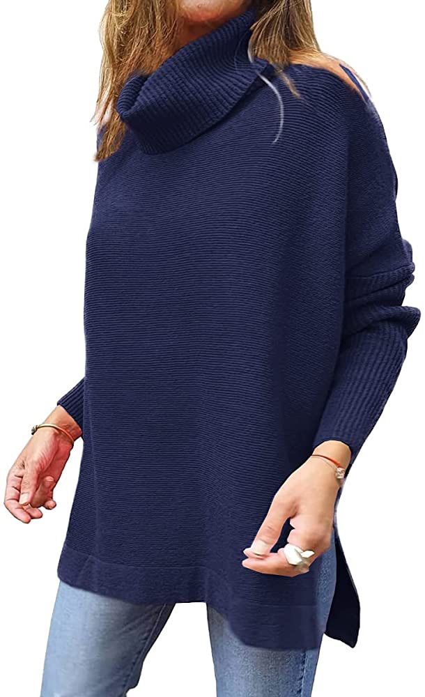 LILLUSORY Women's Turtleneck Sweater Knit Tops