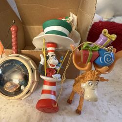 3 Vintage Collectible Christmas Ornaments 