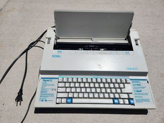 typewriter - Royal
Signet 25
electronic
17.5x14.5x5H"
manual included
accessories included