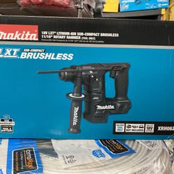 Makita 18V LXT Sub-Compact Lithium-Ion Brushless Cordless 11/16 in. Rotary Hammer, accepts SDS-PLUS bits, Tool Only