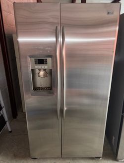 GE Stainless Steel Refrigerator And Freezer