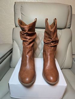 Women's Slouchy Mid-Calf Boot - Tan