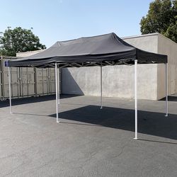 (Brand New) $185 Heavy-Duty 10x20 FT Outdoor Ez Pop Up Canopy Party Tent Instant Shades w/ Carry Bag (Black, Red)
