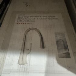 KOHLER Graze Single-Handle Pull-Down Sprayer Kitchen Faucet with 3-Function Sprayhead in Vibrant Stainless