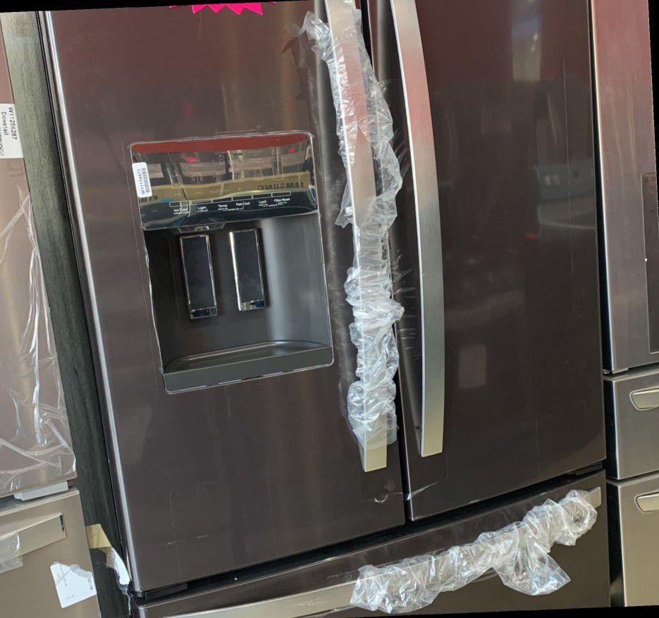 Whirlpool 25 cu. ft. French Door Refrigerator in Fingerprint Resistant Black Stainless FW9