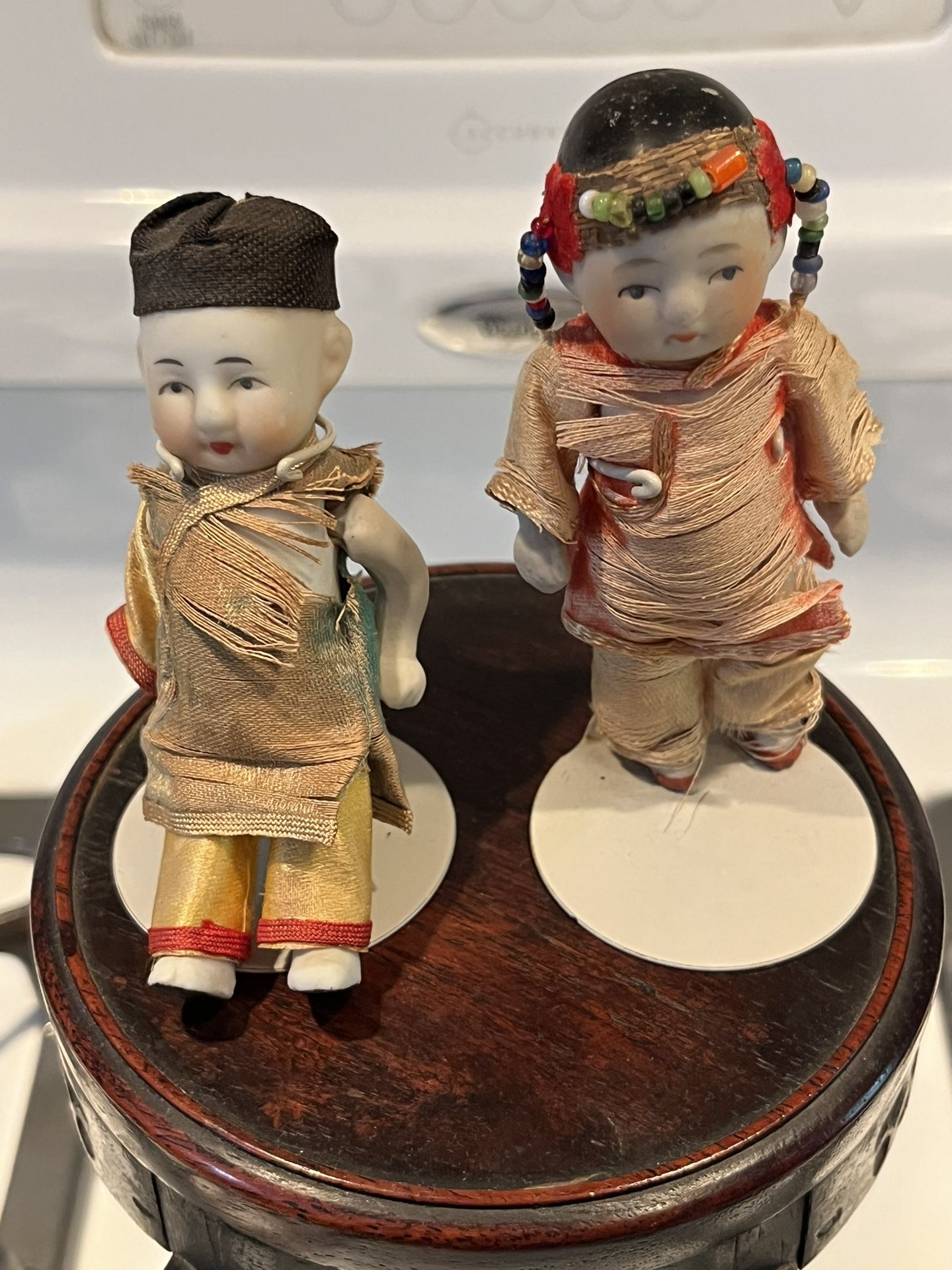 Antique miniature bisque dolls