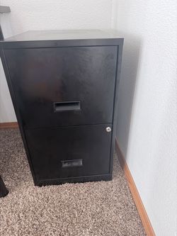 Black 2-drawer cabinet