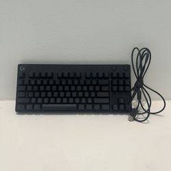 Logitech - G PRO TKL Wired Mechanical GX Blue Clicky Switch Gaming Keyboard with RGB Backlighting - Black