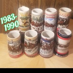 HUGE DISCOUNT!! BUDWEISER HOLIDAY SERIES 1983 THRU 90 - ONLY $105 TODAY!