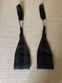 Pair of Black Ab Straps for Pull-Up Bar