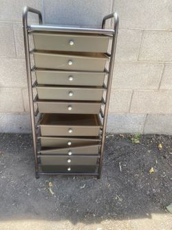 10-Drawer Rolling Storage Cart Organizer
