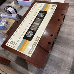 Taybles Cassette Tape Coffee Table B-SIDE Retro Brown PICK UP ONLY