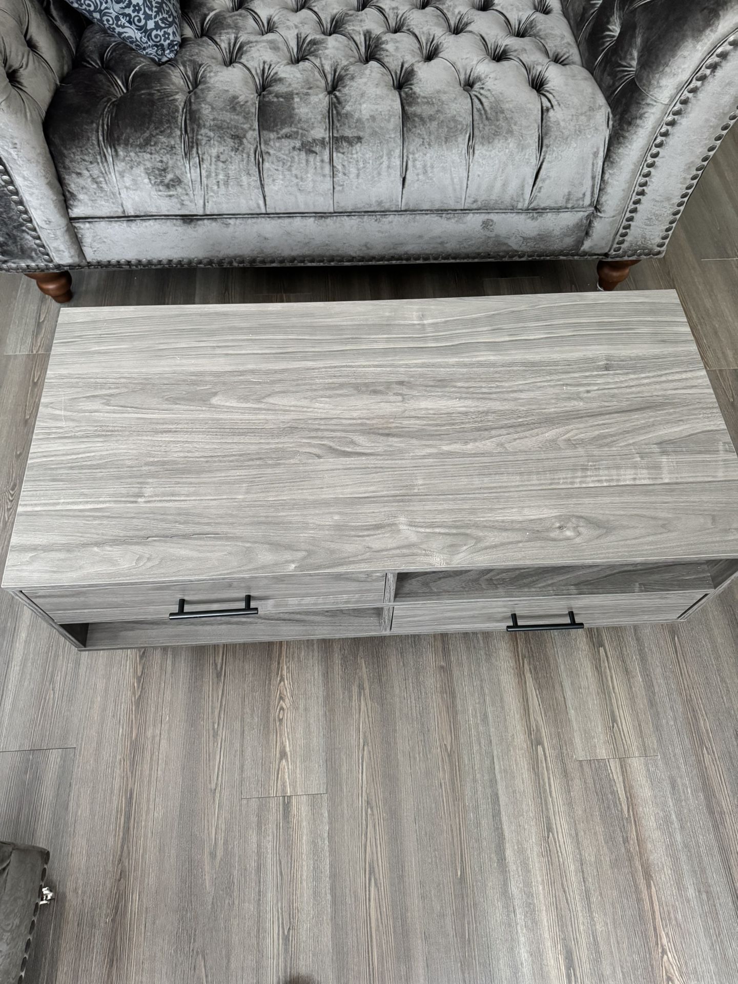 Modern Hairpin Leg Storage Coffee Table