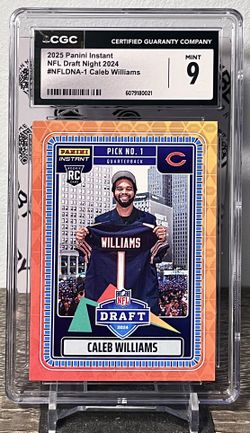 2025 Caleb Williams RC Panini Instant Football Draft Night CGC 9  /1000