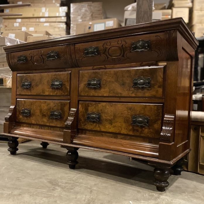 Grandiose Vintage Doublewide Dresser w/ Runner