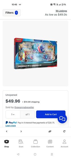 $95  Greninja Ex & Kingdra Ex Special Collection Box
