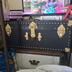 Antique Black Trunk