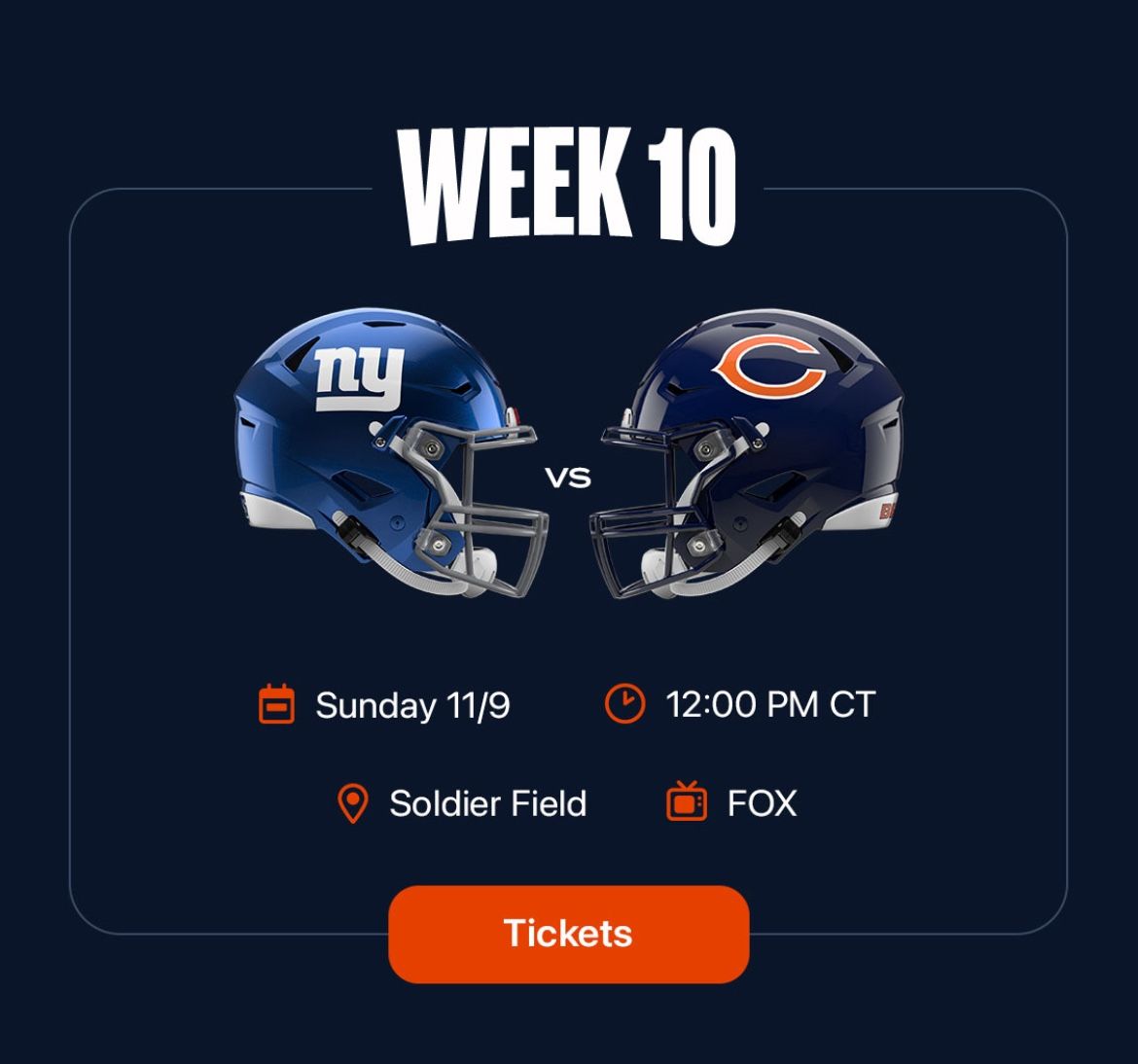 November 9 - Bears vs Giants