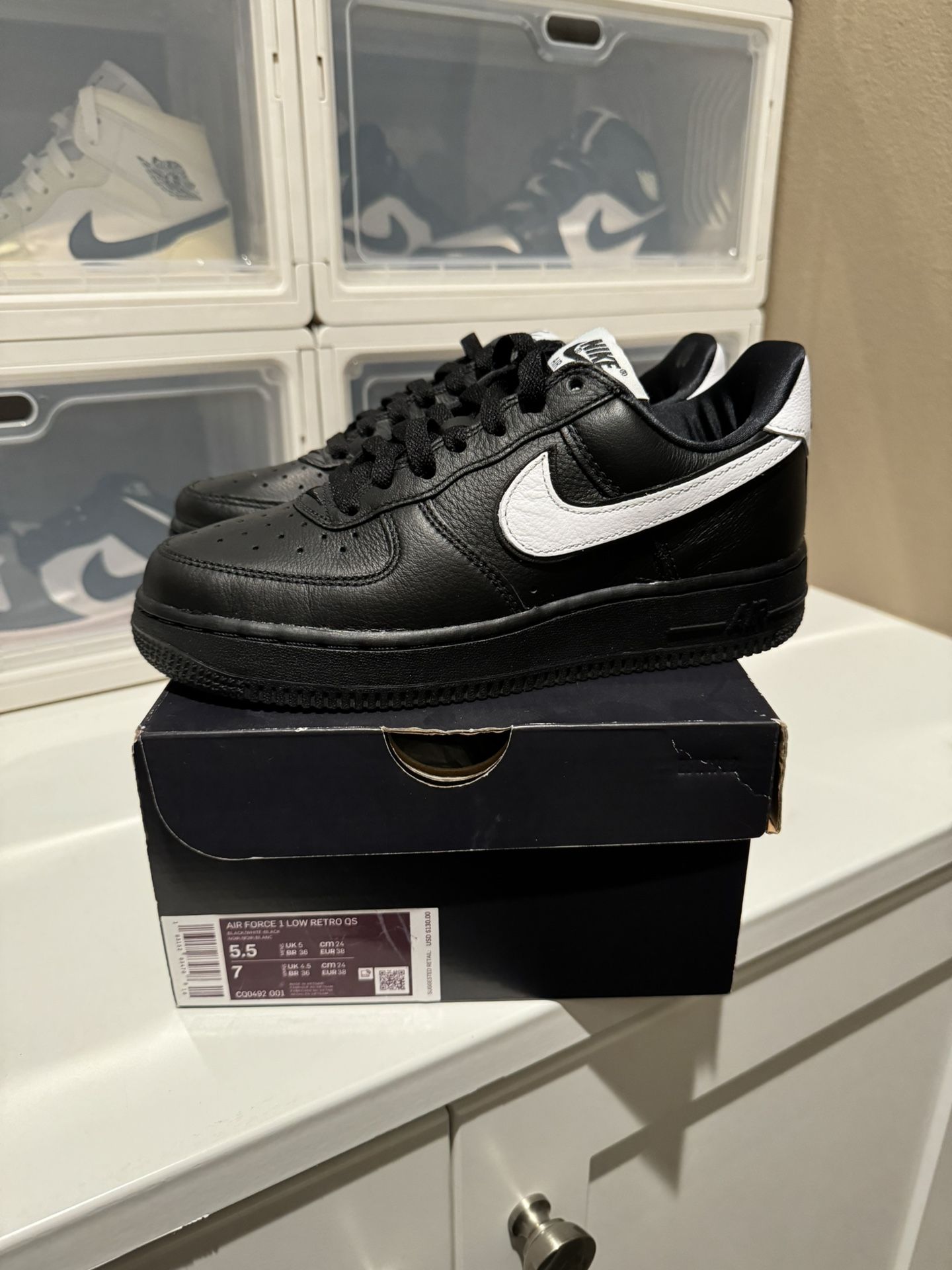 Nike Air Force 1 Retro “black white”