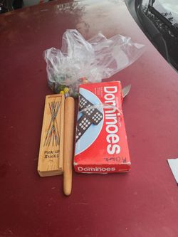 Pick-Up Sticks and Dominoes Game Set
