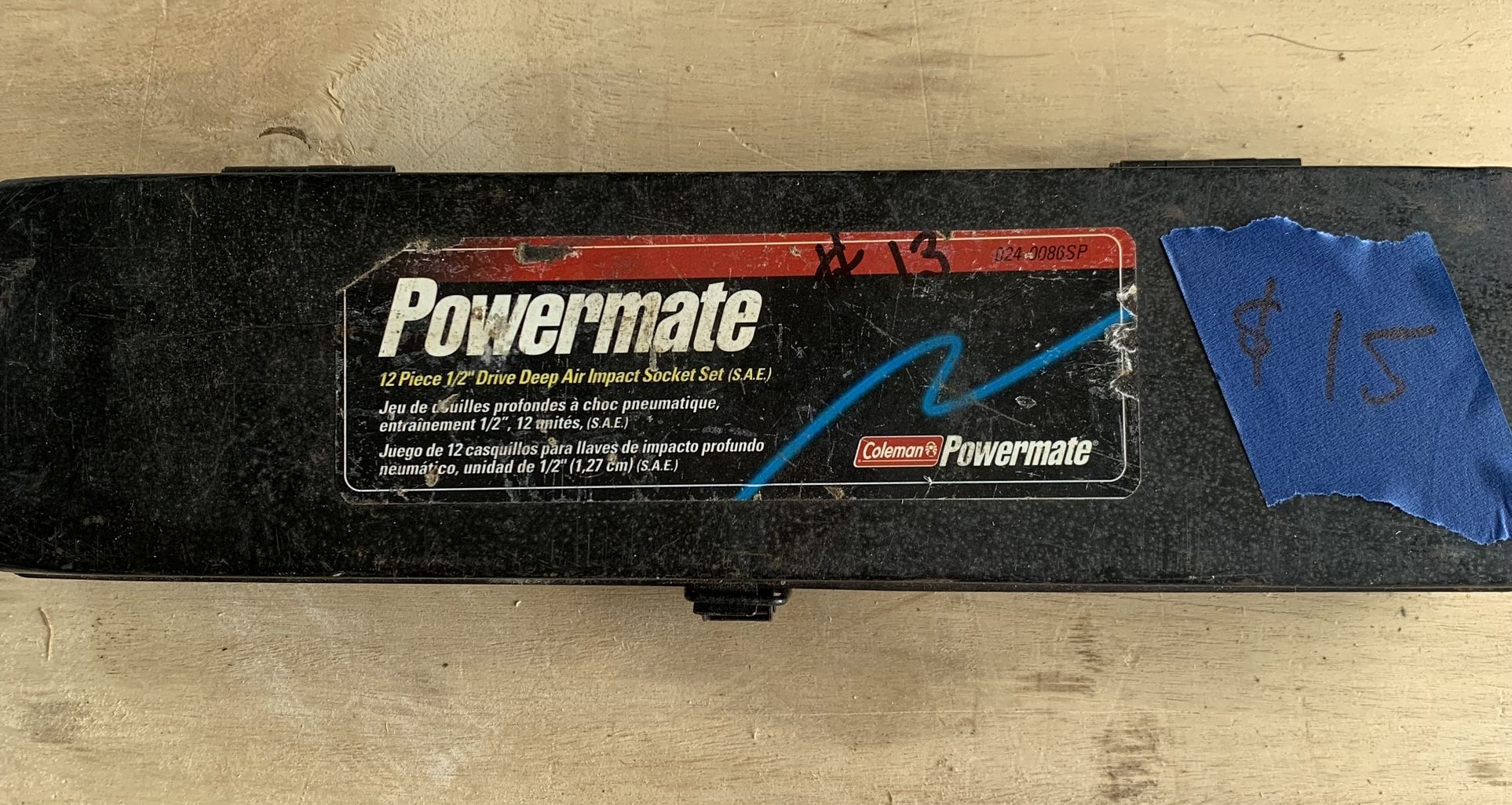 Powermate 12 Piece 1/2” Drive Deep Impact Socket Set