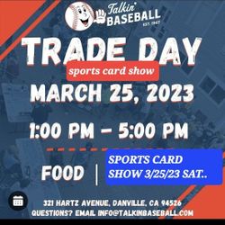 SPORTS CARD SHOW SATURDAY 3/25/23 IN DANVILLE..STARTS AT 1PM