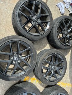 Honda Gloss Black Wheels with Tires Set of 4