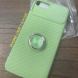 New Slide Camera Protection Soft Case For iPhone 6-7-8 Plus  Ring Holder (Nuevo ).      FIRM.                                      NO TRADES.     NO S