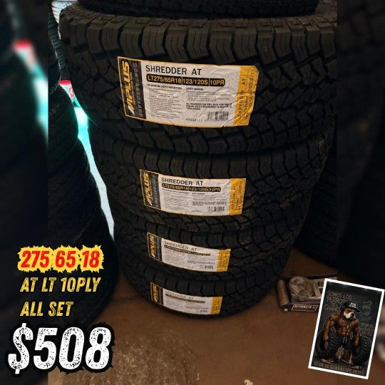 New Tires All 4 275 65 18 At Lt 10 Ply $508