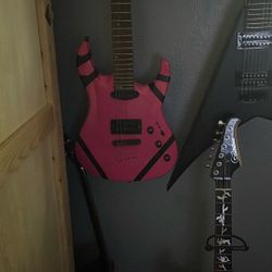 Pink Mitchell guitar