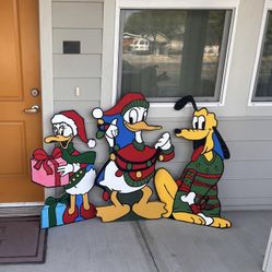 Mickey Mouse Character Christmas Porch/Yard Cut Outs