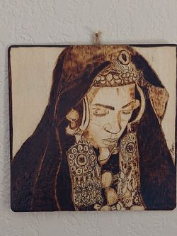 Ethiopian Woman Pyrography