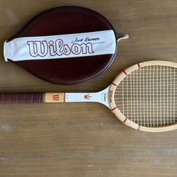 Vintage Wilson Jack Kramer Autograph Wooden Tennis Racket w/ Original Leather Cover – Excellent!