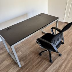Home Office Set - Large Desk & Mesh Chair