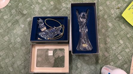 Mikasa Ornaments- Angel Trumpeting And Reindeer-new In Boxes 