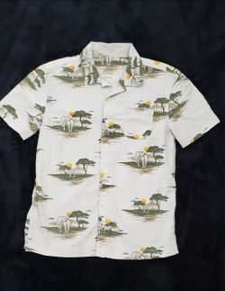 ✅ Boys Safari Button Up Collar Shirt• Beige• Size L (14/16)• Great Condition• $10firm