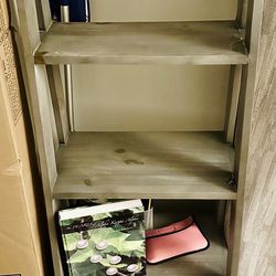  Gray Book Stand/Vertical Shelf