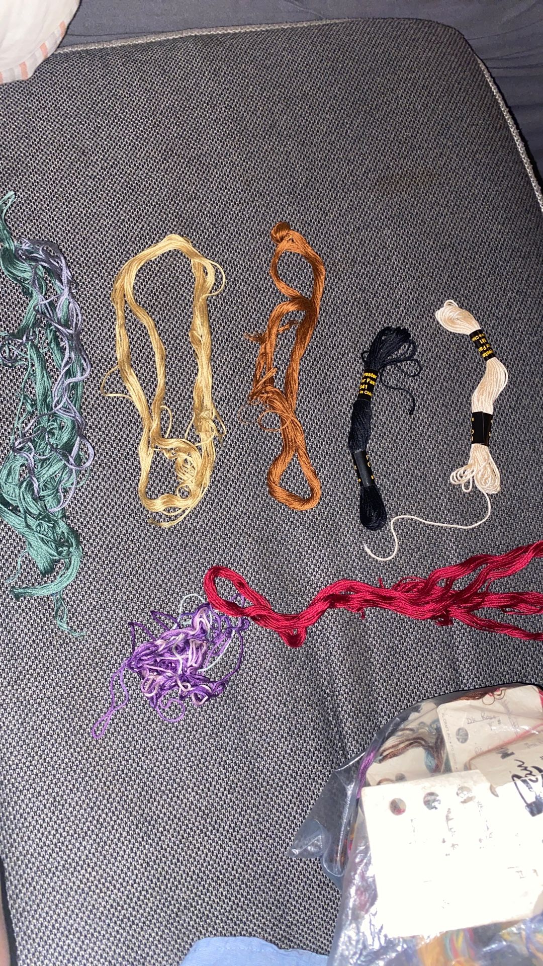 Bag Full of embroidery thread all colors