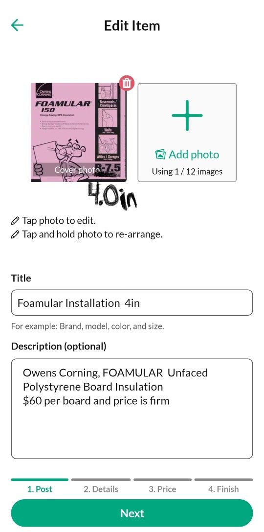 Foamular Installation 4in