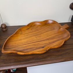 Vintage Hawaiian Monkey Pod Wooden Tray